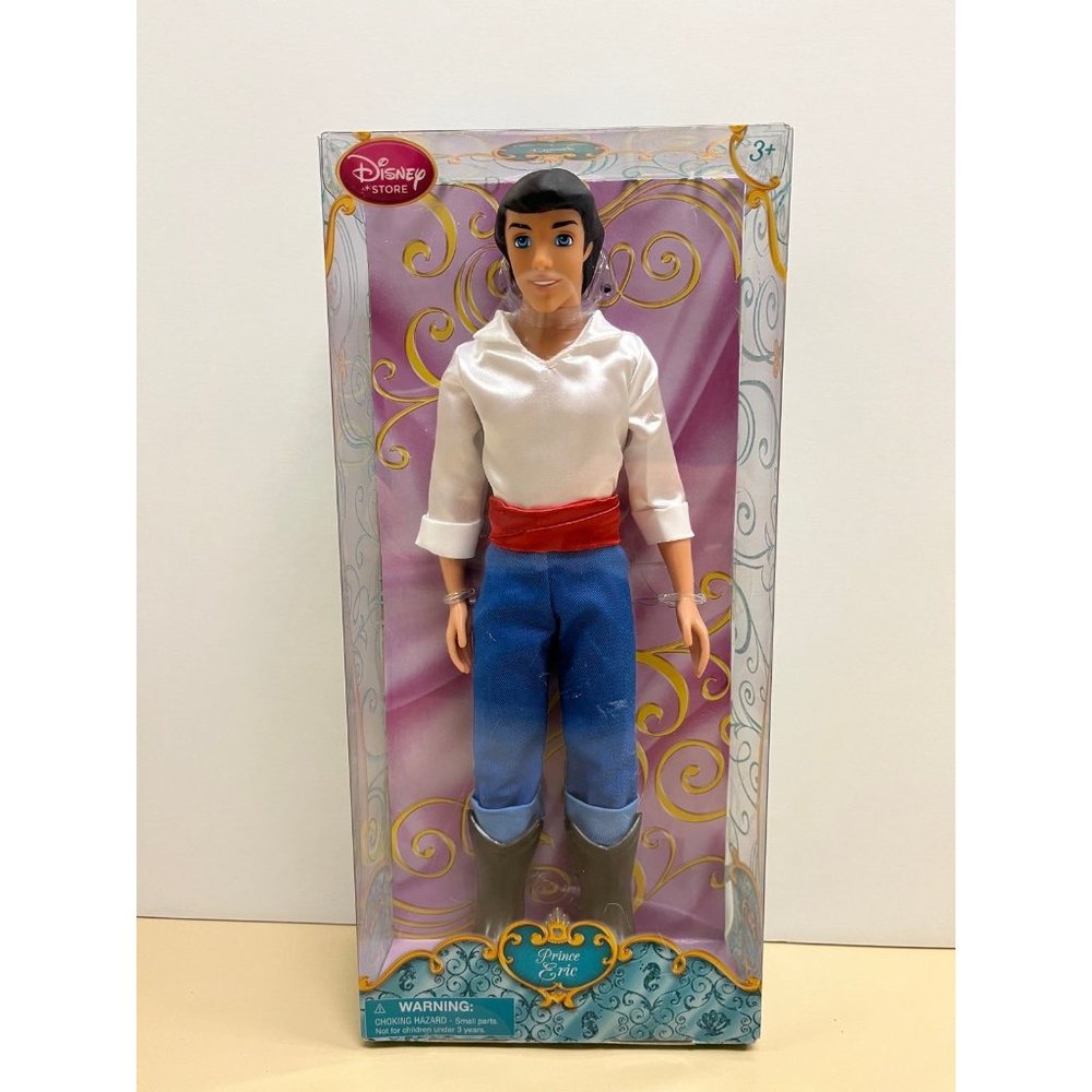 Disney Store Authentic Little Mermaid Prince Eric 12” Classic 2015 Doll- retired
